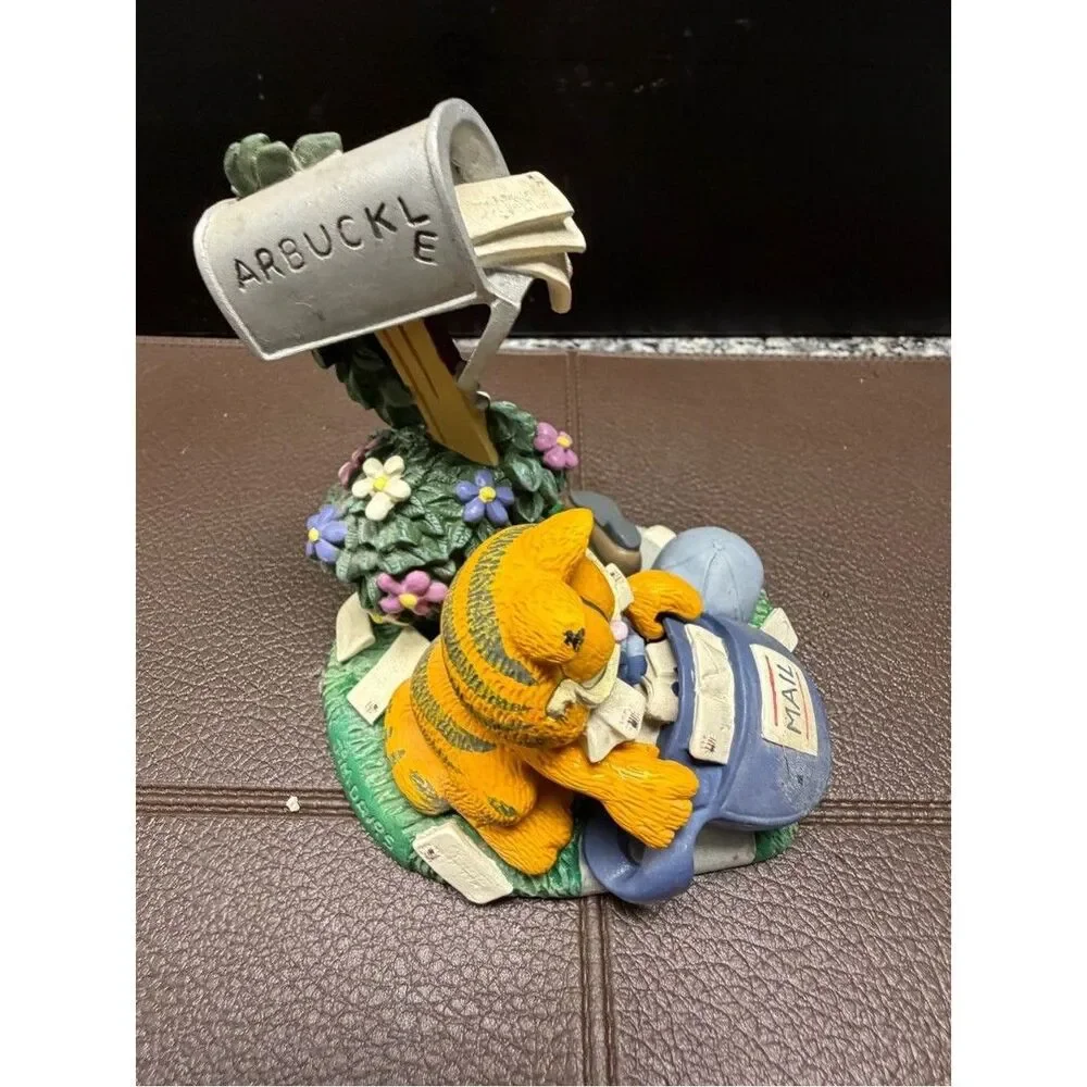 Garfield Mailbox Figurine - Orange, Blue, Green